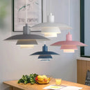 LED Pendant Light Creative Metal Umbrellas Modern Gradient Colourful UFO Adjustable Lighting Ljojo