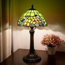 Green Birds Style Stained Glass Table Lamp for Bedroom & Living Room by Ljojo