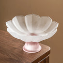 Ljojo Lotus Fruit Plate: Pink Nut Refreshment Plate for Living Room Coffee Table