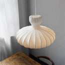 Japanese Wabi Sabi Silk LED White Pendant Lamps by Ljojo - Elegant Indoor Lighting Fixture