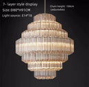 Glass Crystal Chandelier Pendant Light for Living Room Dining Bedroom Ceiling Lamp by Ljojo