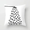 Geometric Black Yellow Cushion Covers - Ljojo Modern 18" Throw Pillow Case
