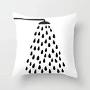 Geometric Black Yellow Cushion Covers - Ljojo Modern 18" Throw Pillow Case