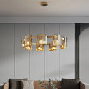 Luxury Chandeliers Amber Glass Pendant Lamp with G9 Bulb for Dining & Living Spaces by Ljojo
