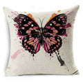 Ljojo Linen Butterfly Cushion Cover 45x45cm - Decorative Pillow Case for Sofa & Bed
