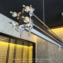 American Industrial LED Ceiling Chandelier by Ljojo - Long Line High-end Pendant Light for Home Decor