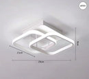 Modern LED 2-Ring Ceiling Light - Interior Decor Lighting for Aisle, Balcony, Office by Ljojo