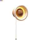 Ljojo LED Wood Wall Lamp Japan Style Switch Yellow Travertine Stair Light