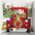 Ljojo LED Christmas Pillowcase with Truck Gifts & Tree Pattern