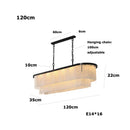 Black Alabaster LED Chandelier by Ljojo - Stylish Lighting for Living & Dining Room