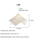 French Fabric Petal Led E27 Pendant Light by Ljojo: Nordic Creamy Art Decor Hanging Lamp