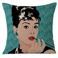 Audrey Hepburn Plush Cushion Cover by Ljojo - Home Decor Sofa Pillow Cover