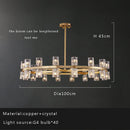 Ljojo Luxury Gold Chandeliers for Living Room in America with Glass Crystals and LED Lighting