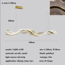 Modern Acrylic Streamer Led Pendant Lights for Living Dining Room Chandelier by Ljojo