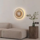 Circular Yellow Cave Stone Wall Lamp Wabi Sabi Style | Retro Light for Living Room Bedroom - Ljojo