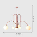 Ljojo Geometric Chandelier Glass Pendant Light - Modern Ceiling Suspension Lamp for Living Dining Room