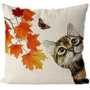 Ljojo Maple Leaf Autumn Pillowcase 35X35cm - Farmhouse Home Decor