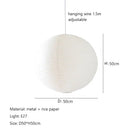 Japanese Wabi Sabi Wind Round Rice Paper Pendant Light Chandelier by Ljojo