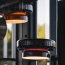 Ljojo LED Modern Annular Chandelier Glass Pendant Light for Living Room Bedroom Decor