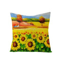 Ljojo Maple Leaf Sunflower Pillowcase for Living Room Bedroom Decor, 45*45cm
