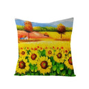 Ljojo Maple Leaf Sunflower Pillowcase for Living Room Bedroom Decor, 45*45cm