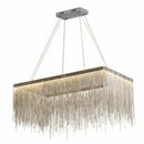 Ljojo LED Tassel Pendant Chandelier: Modern Luxury Chain Lamp for Hotel Lobby & Living Room