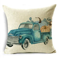 Big Blue Pumpkin Bike White Pillowcase Set for Home Decor - Ljojo