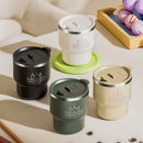 Ljojo 304 Stainless Steel Coffee Cup with Lid, Double-Layer Anti-Scalding Travel Mug