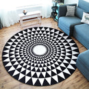 Ethnic Mandala Round Carpet for Living Room Decor by Ljojo