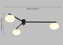 Modern Gold Glass Ceiling Light Fixture for Bedroom Dining Room by Ljojo