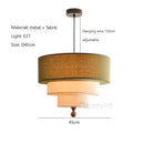 Nordic Minimalist Wabi Sabi Fabric Pendant Light Chandelier for Living Dining Room Bedroom by Ljojo