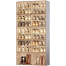 Ljojo™ Stackable Shoe Rack Organizer with Clear Magnetic Door, Large Plastic Cabinet
