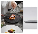 Ljojo 10" Stone Grain Ceramic Steak & Sushi Plate