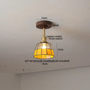 Ljojo LED Glass Ceiling Lamp Modern Yellow Lighting for Home Restaurant Hallway