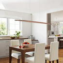Ljojo LED Wooden Pendant Light for Kitchen Office Bar Dining Room