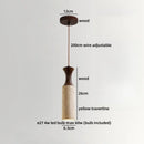 Ljojo LED Pendant Light Yellow Travertine Wood Hanging Lamp