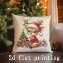 Christmas Animals & Snowflake Printed Pillow Covers by Ljojo - Sofa, Bedroom, Car Decor