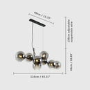 Ljojo LED Glass Pendant Light: Minimalist Nordic Design for Living Room and Bedroom