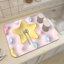 Ljojo 3D Visual Effect Drain Mat - Absorbent, Non-Slip, Anti-Mildew Kitchen Tableware Mat