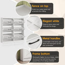 Ljojo™ 6-Drawer Shoe Cabinet with Metal Handles, Entryway Storage Solution