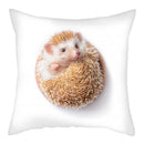 Hedgehog Print Pillow Cover for Home Sofa Decor 45X45cm - Ljojo