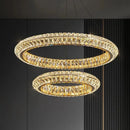 Crystal Living Room Pendant Light Luxury Circular Artistic Chandelier Ljojo