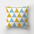 Blue Elk Geometric Pillow Case Cover by Ljojo - Fresh Animal Print Home Decoration