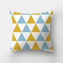 Blue Elk Geometric Pillow Case Cover by Ljojo - Fresh Animal Print Home Decoration