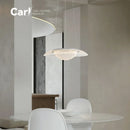 Ljojo Modern Circular Pendant Light Fixture for Minimalist Bedroom and Living Room Decor