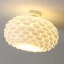 Cream Wind Bedroom Pendant Lamp Modern Minimalist Feather Ceiling Light by Ljojo.