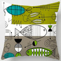 Colorful Blocks Geometric Abstract Pattern Cushion Cover by Ljojo
