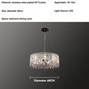 Ljojo Modern Luxury Purple Crystal Chandelier for Living Room Kitchen LED Hanging Lamp