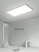 Ljojo Minimalist LED Ceiling Light: White Rectangle Bedroom & Living Room Lamp