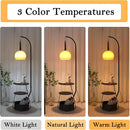 Contemporary Orange Floor Lamp by Ljojo - Mid Century Style with Table & Storage